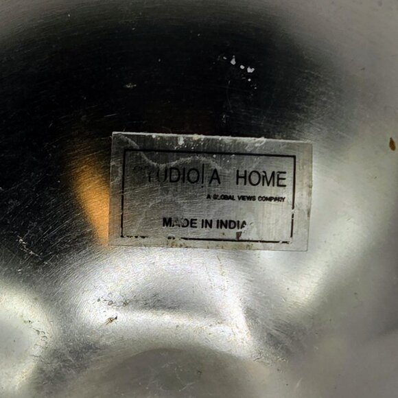 Vintage Studio A Home Silver Tone Metal Catchall Bowl – Etched Floral Pattern - Picture 4 of 4